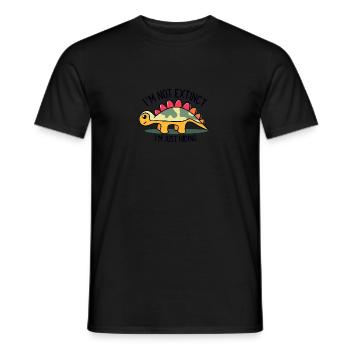 I'm Not Extinct, I'm Just Hiding. DINOSAUR - Men's T-Shirt - black - Front - AI Model Male 178 light (178cm)