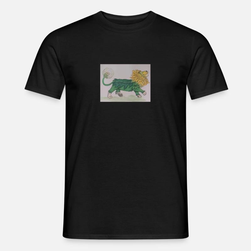 Dandelion löwenzahn - Männer T-Shirt - Schwarz