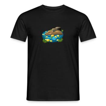 Capybara - Männer T-Shirt - Schwarz - Vorne - AI Model Male 178 light (178cm)