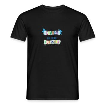 Lehren bedeutet Berührung - Männer T-Shirt - Schwarz - Vorne - AI Model Male 178 light (178cm)
