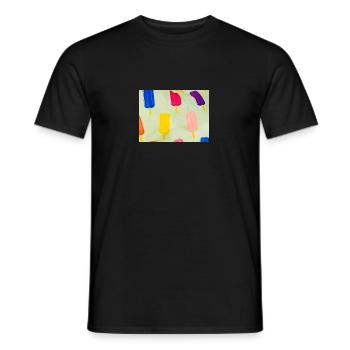 ice lollies t shirt - Men's T-Shirt - black - Front - AI Model Male 178 light (178cm)