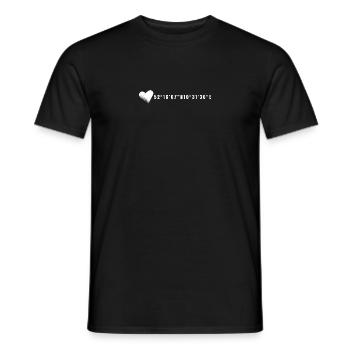 Braunschweig Herz Koordinaten - Männer T-Shirt - Schwarz - Vorne - AI Model Male 178 light (178cm)
