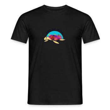 Rettet das Meer, Rettet den Ocean, Schildkröte - Männer T-Shirt - Schwarz - Vorne - AI Model Male 178 light (178cm)