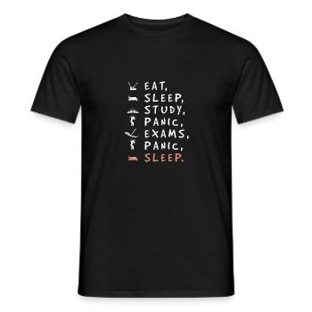 étudiant - T-shirt homme - noir - Devant - AI Model Male 178 light (178cm)