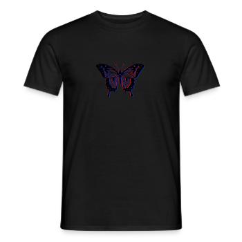 3D Butterfly - Männer T-Shirt - Schwarz - Vorne - AI Model Male 178 light (178cm)
