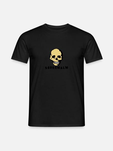 Södermalm (dödskalle) - T-shirt herr - svart