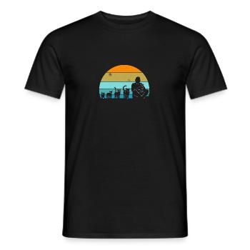 Cat Evolution - Men's T-Shirt - black - Front - AI Model Male 178 light (178cm)