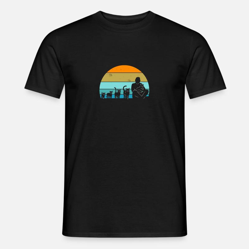 Évolution du chat - T-shirt homme - noir