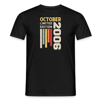 Octobre 2006 - Cadeau anniversaire Octobre 2006 - T-shirt homme - noir - Devant - AI Model Male 178 light (178cm)