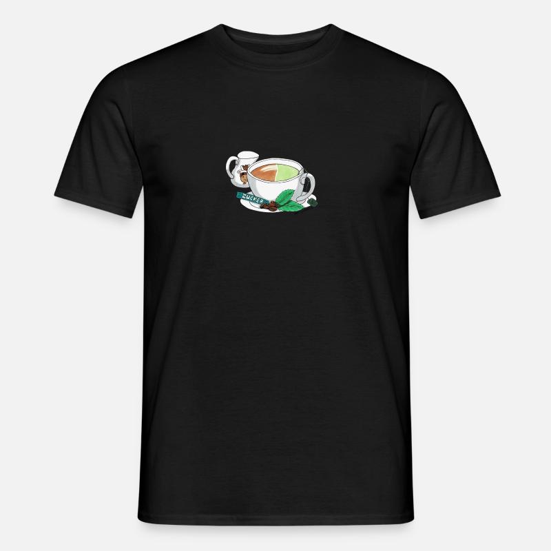 Kaffeetasse - Männer T-Shirt - Schwarz