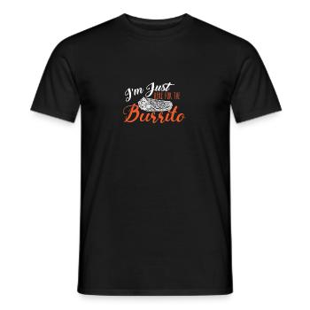Cheat Day Burrito Burger Fast Food Pizza - Men's T-Shirt - black - Front - AI Model Male 178 light (178cm)