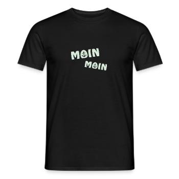 Moin Moin 2022 mit Anker Begrüßung Nordsee - Männer T-Shirt - Schwarz - Vorne - AI Model Male 178 light (178cm)