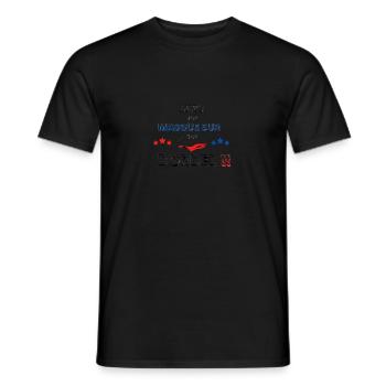METS TON MASQUE - T-shirt homme - noir - Devant - AI Model Male 178 light (178cm)