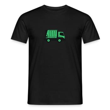 Müllwagen - Männer T-Shirt - Schwarz - Vorne - AI Model Male 178 light (178cm)