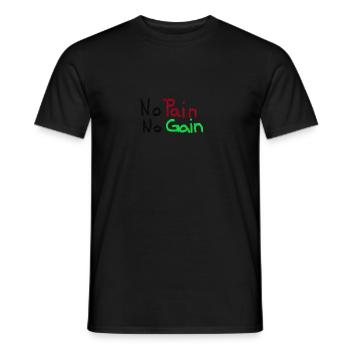 No Pain No Gain - Männer T-Shirt - Schwarz - Vorne - AI Model Male 178 light (178cm)