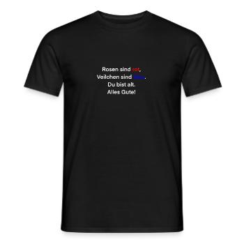du bist alt - Männer T-Shirt - Schwarz - Vorne - AI Model Male 178 light (178cm)