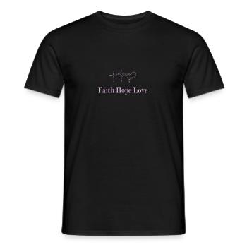 Foi Espérance Amour ! - T-shirt homme - noir - Devant - AI Model Male 178 light (178cm)