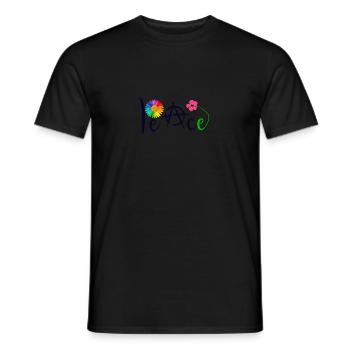 Peace Love Peace Symbol für Liebe Frieden - Männer T-Shirt - Schwarz - Vorne - AI Model Male 178 light (178cm)