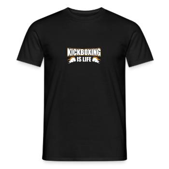 Kickboxing is life - Men's T-Shirt - black - Front - AI Model Male 178 light (178cm)