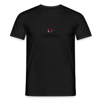 Love - Autriche - T-shirt homme - noir - Devant - AI Model Male 178 light (178cm)