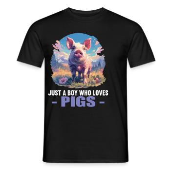 Cochon Cochon - T-shirt homme - noir - Devant - AI Model Male 178 light (178cm)