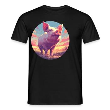 Cochon Cochon - T-shirt homme - noir - Devant - AI Model Male 178 light (178cm)
