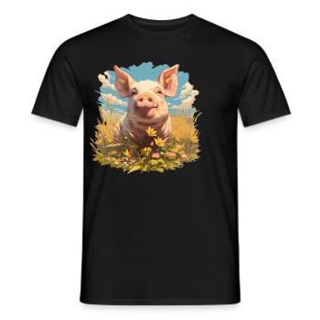 Cochon Cochon - T-shirt homme - noir - Devant - AI Model Male 178 light (178cm)