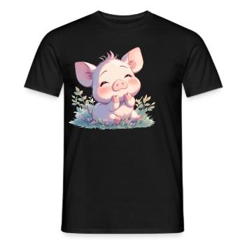 Cochon Cochon - T-shirt homme - noir - Devant - AI Model Male 178 light (178cm)