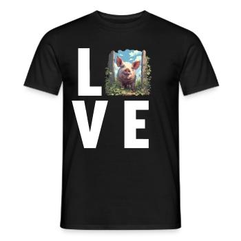 Cochon Cochon - T-shirt homme - noir - Devant - AI Model Male 178 light (178cm)
