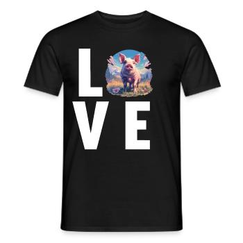 Cochon Cochon - T-shirt homme - noir - Devant - AI Model Male 178 light (178cm)