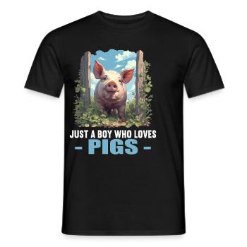 Cochon Cochon - T-shirt homme - noir - Devant - AI Model Male 178 light (178cm)