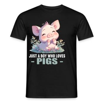 Cochon Cochon - T-shirt homme - noir - Devant - AI Model Male 178 light (178cm)