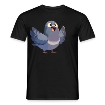 Tauben Taube - Männer T-Shirt - Schwarz - Vorne - AI Model Male 178 light (178cm)