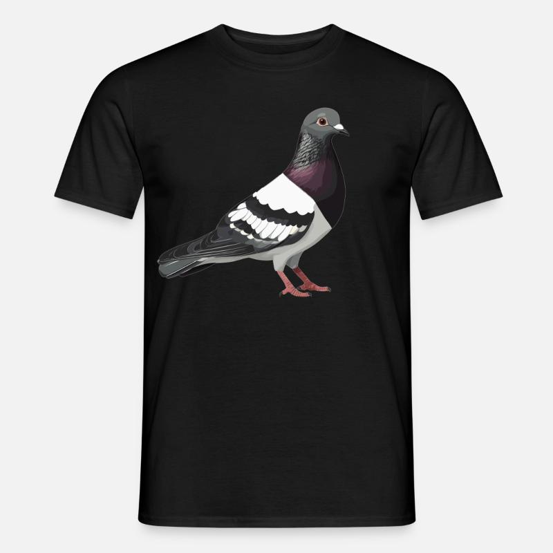 Tauben Taube - Männer T-Shirt - Schwarz
