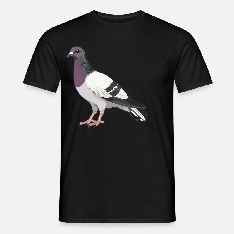 Tauben Taube - Männer T-Shirt - Schwarz