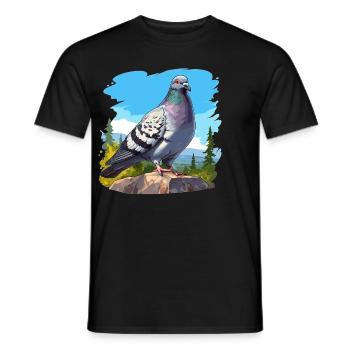 Tauben Taube - Männer T-Shirt - Schwarz - Vorne - AI Model Male 178 light (178cm)