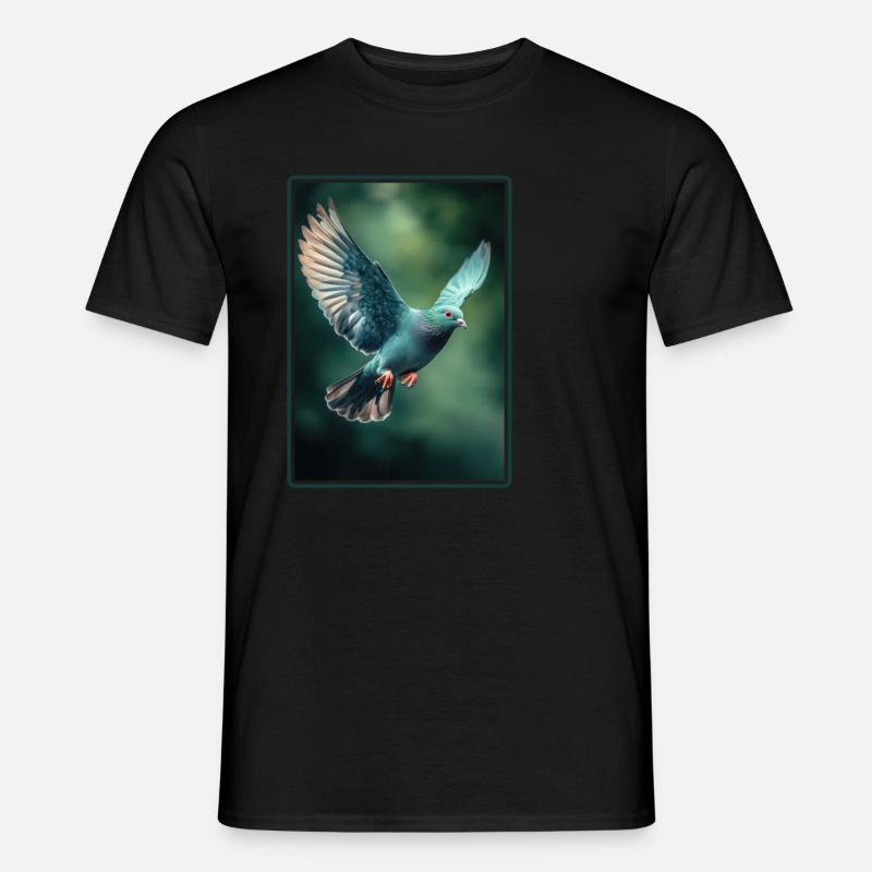 Tauben Taube - Männer T-Shirt - Schwarz