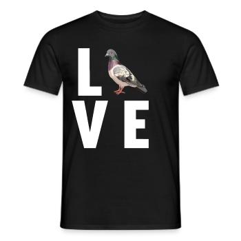 Tauben Taube - Männer T-Shirt - Schwarz - Vorne - AI Model Male 178 light (178cm)
