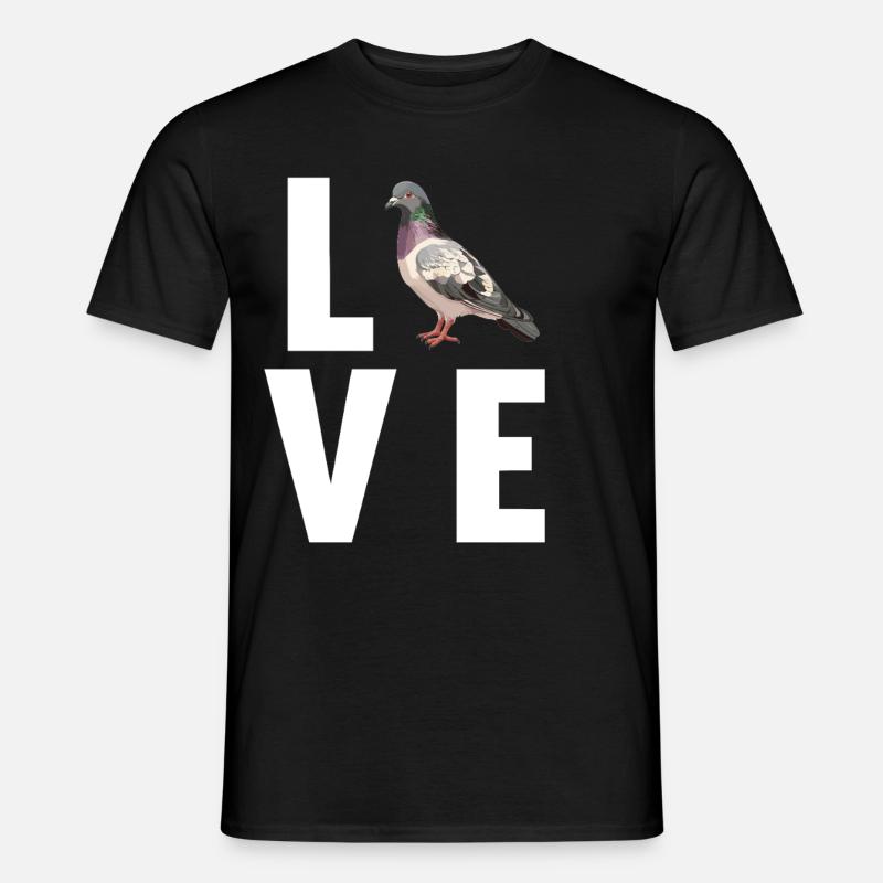 Tauben Taube - Männer T-Shirt - Schwarz