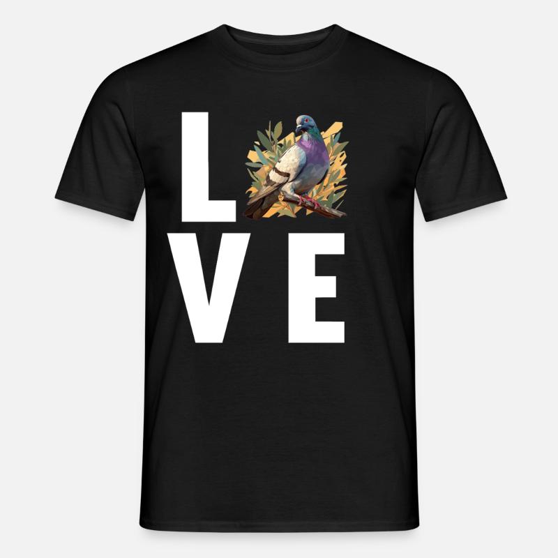 Tauben Taube - Männer T-Shirt - Schwarz