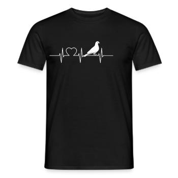 Pigeons Pigeon - T-shirt homme - noir - Devant - AI Model Male 178 light (178cm)