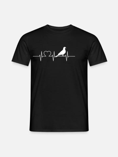 Tauben Taube - Männer T-Shirt - Schwarz