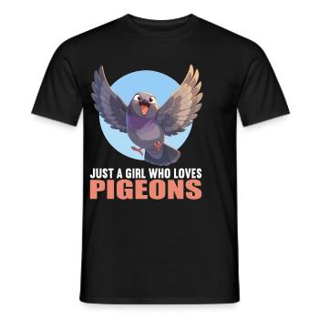 Pigeons Pigeon - T-shirt homme - noir - Devant - AI Model Male 178 light (178cm)
