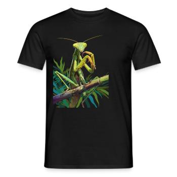Gottesanbeterinnenen Gottesanbeterin - Männer T-Shirt - Schwarz - Vorne - AI Model Male 178 light (178cm)