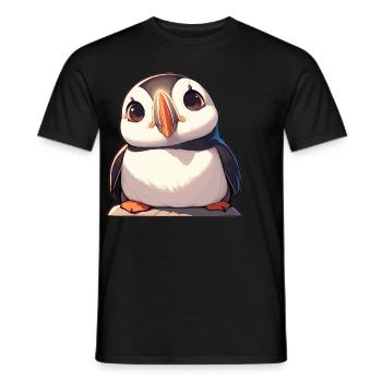 Papageientaucher - Männer T-Shirt - Schwarz - Vorne - AI Model Male 178 light (178cm)