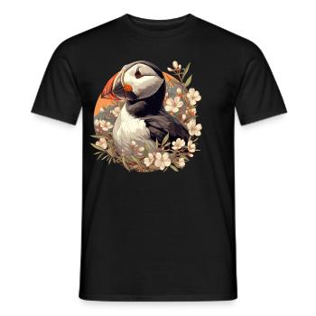 Papageientaucher - Männer T-Shirt - Schwarz - Vorne - AI Model Male 178 light (178cm)