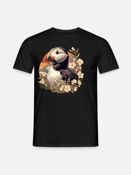 Papageientaucher - Männer T-Shirt - Schwarz