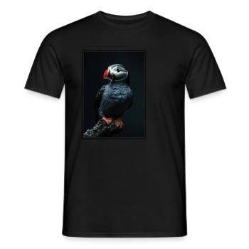 Papageientaucher - Männer T-Shirt - Schwarz - Vorne - AI Model Male 178 light (178cm)