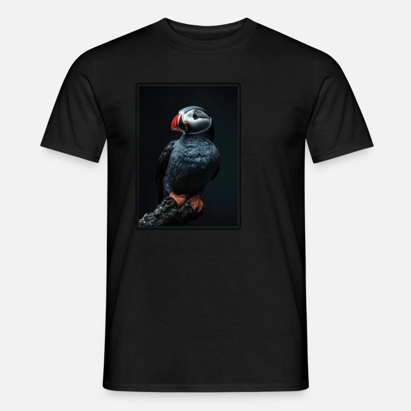 Papageientaucher - Männer T-Shirt - Schwarz