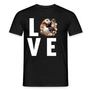 Papageientaucher - Männer T-Shirt - Schwarz - Vorne - AI Model Male 178 light (178cm)